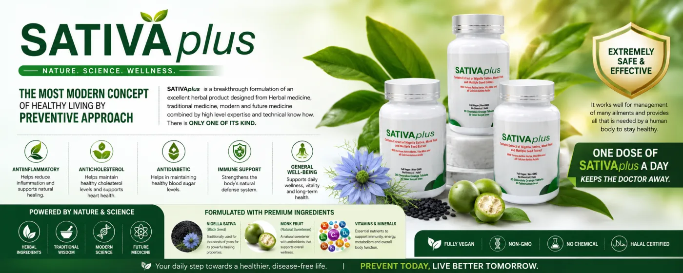 Sativa Plus wellness banner